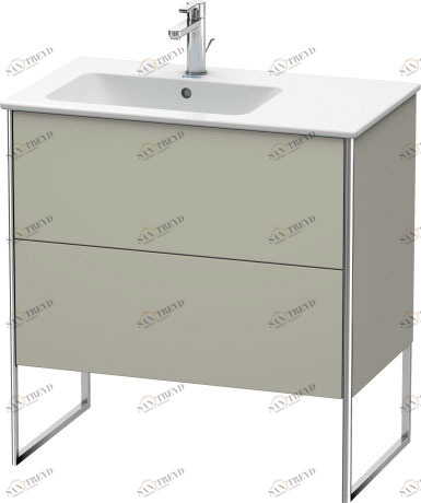 XS445006060 Тумбочка напольная XSquare #XS4450 810 x 478 мм Серо-коричневый шелковисто-матовый лак Duravit