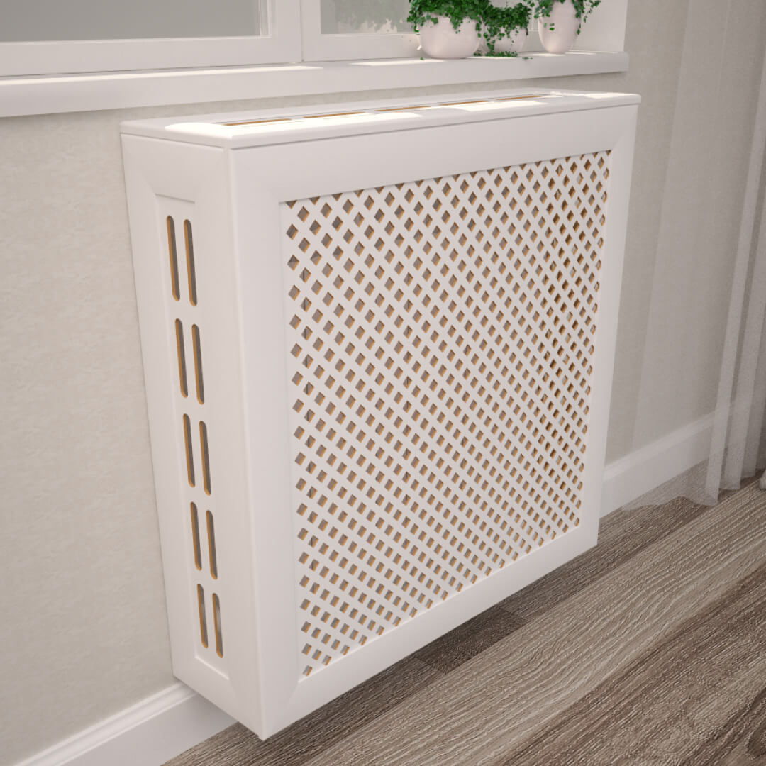 Экран для радиатора 60х60 см Глория белый STELLA Standart STSR-1082 - Вид №1