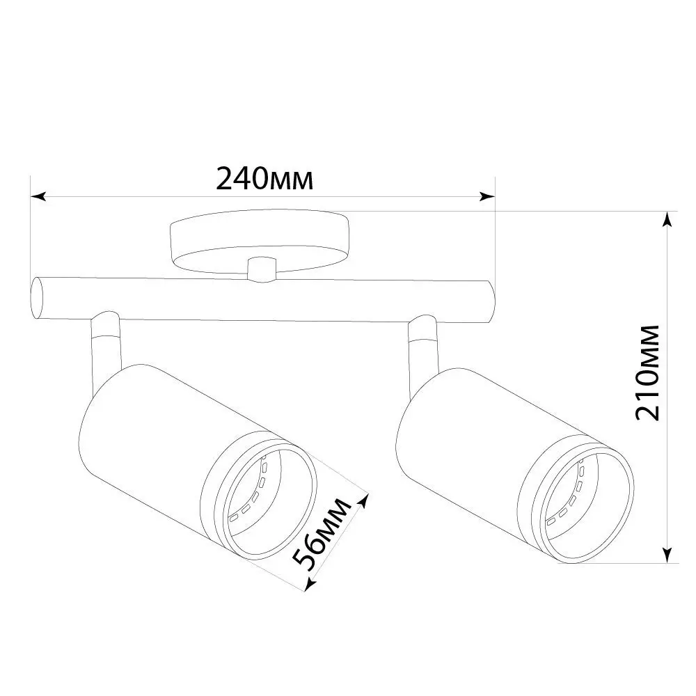 Спот поворотный Feron ML232 2 лампы GU10 4 м² цвет черный STLM-2129424 - Вид №6