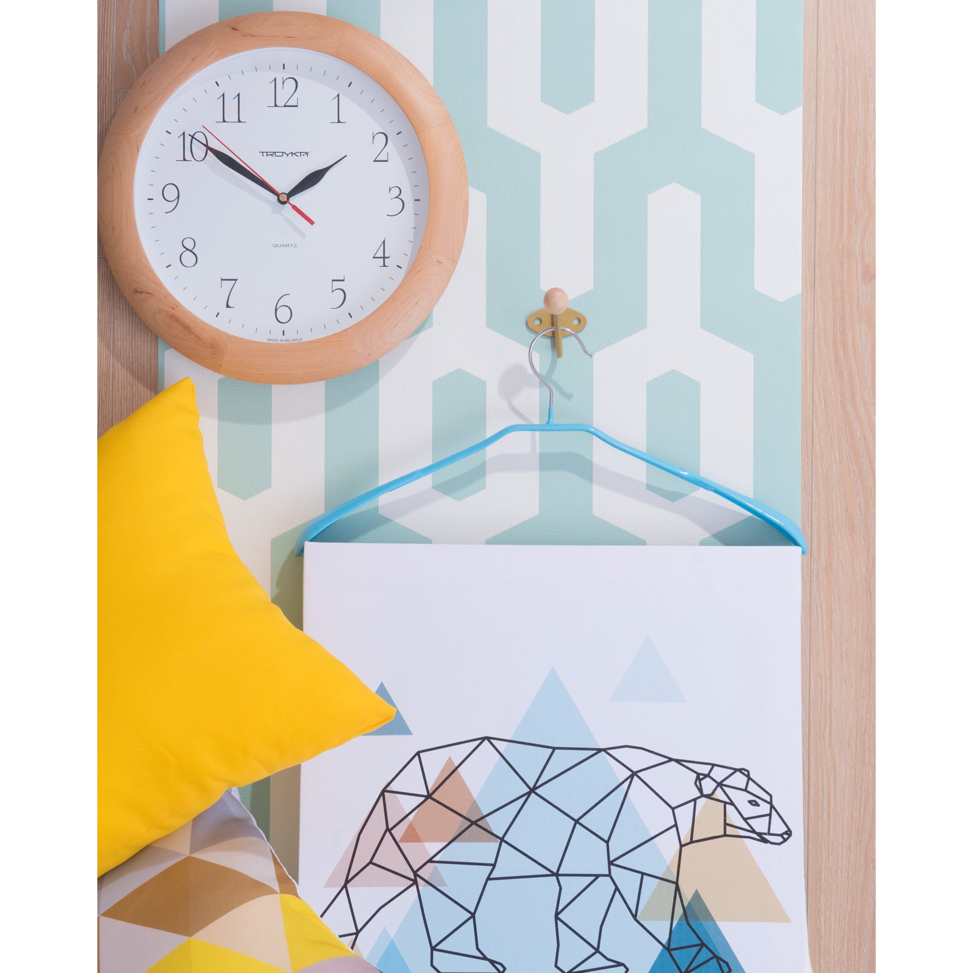 18511491 Крючок-вешалка с деревянным шариком КВД-1, цвет золото Santreyd  - Вид №4