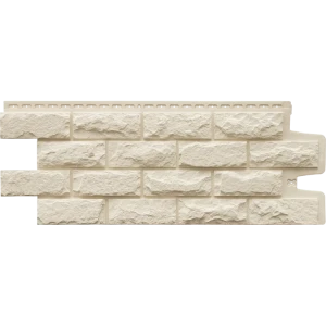 Фасадная панель Grand Line Колотый камень 992x392 мм молочный 0.39 м²