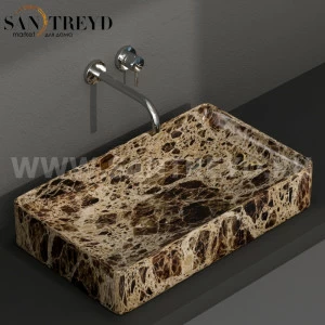 B6R63PM Накладная раковина на столешницу  прямоугольная Ceramica Globo T-EDGE