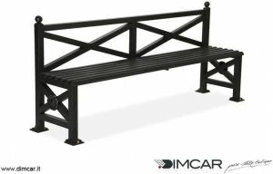 DIMCAR Металлическая скамейка в классическом стиле со спинкой Elite 950-p