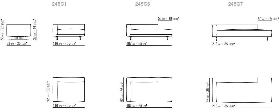 Flexform Угловой диван из ткани с шезлонгом sun-id-1386745 - Вид №5