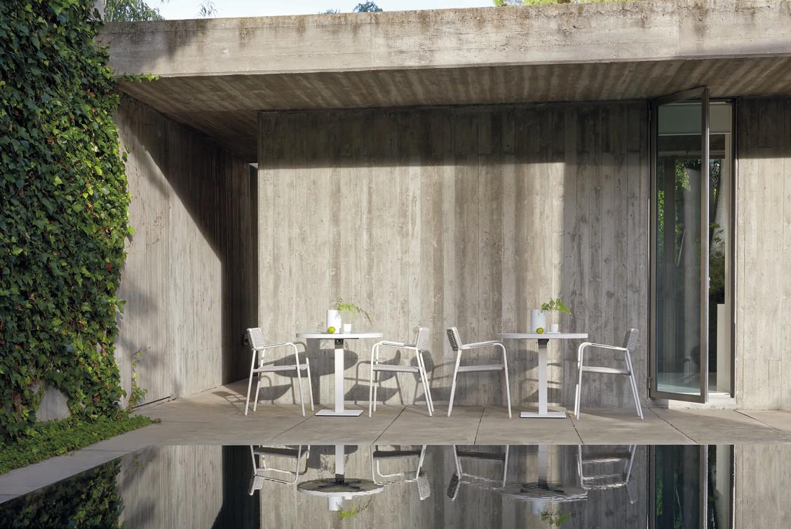 Стул белый веревка 11мм серебристый Manutti Echo MNST586 - Вид №38