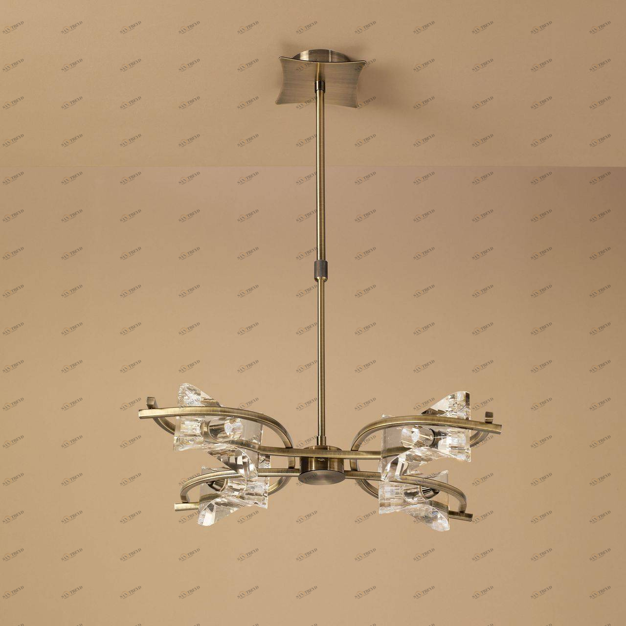 Подвесная люстра Mantra Krom 0861 MANTRA ДИЗАЙНЕРСКИЕ, KROM BRONZE 055863 Бронза 