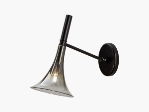 Стеклянный светодиодный настенный светильник с фиксированным кронштейном