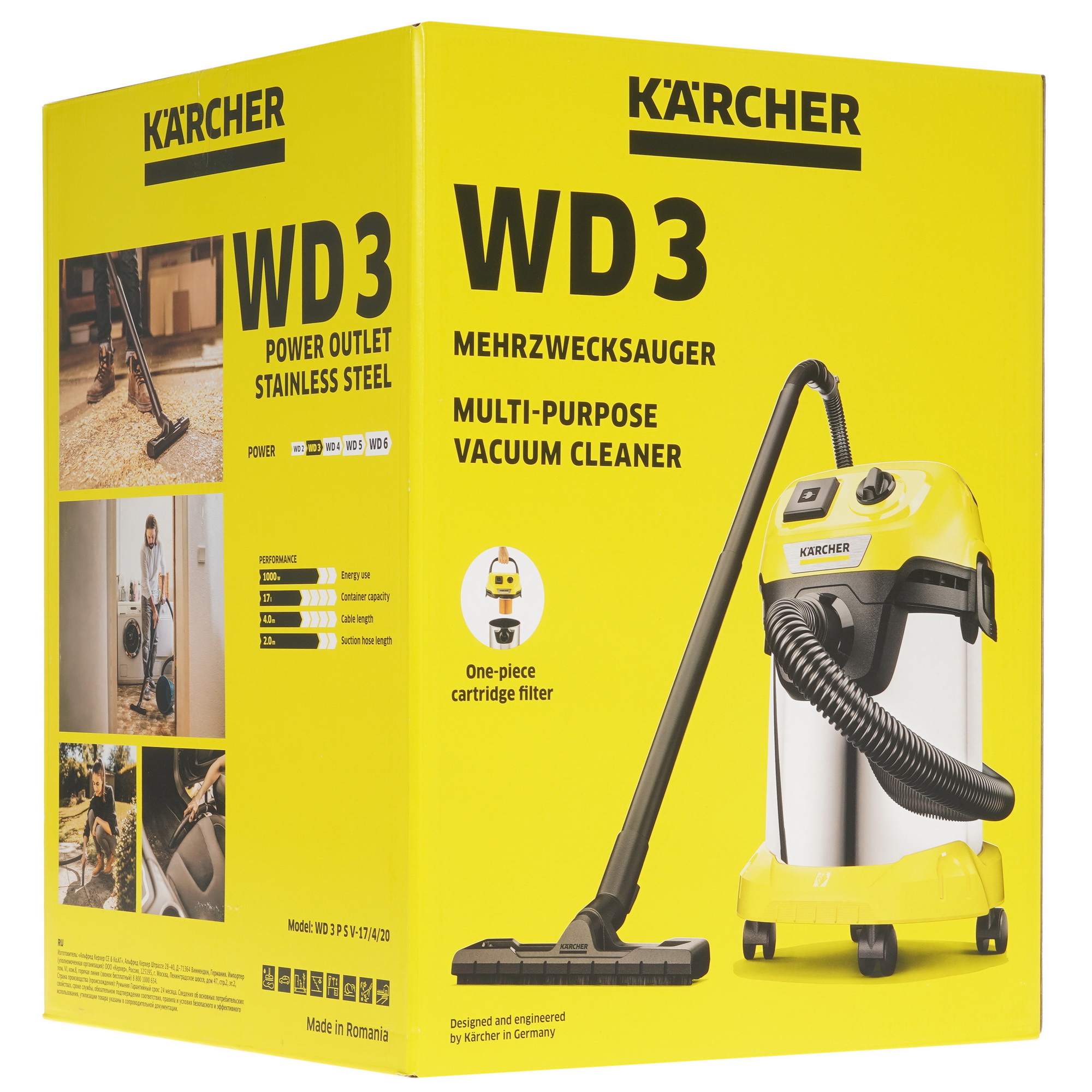 Хозяйственный пылесос  Karcher WD 3 PS V-17/4/20 5370594 STDN-0053564 - Вид №13