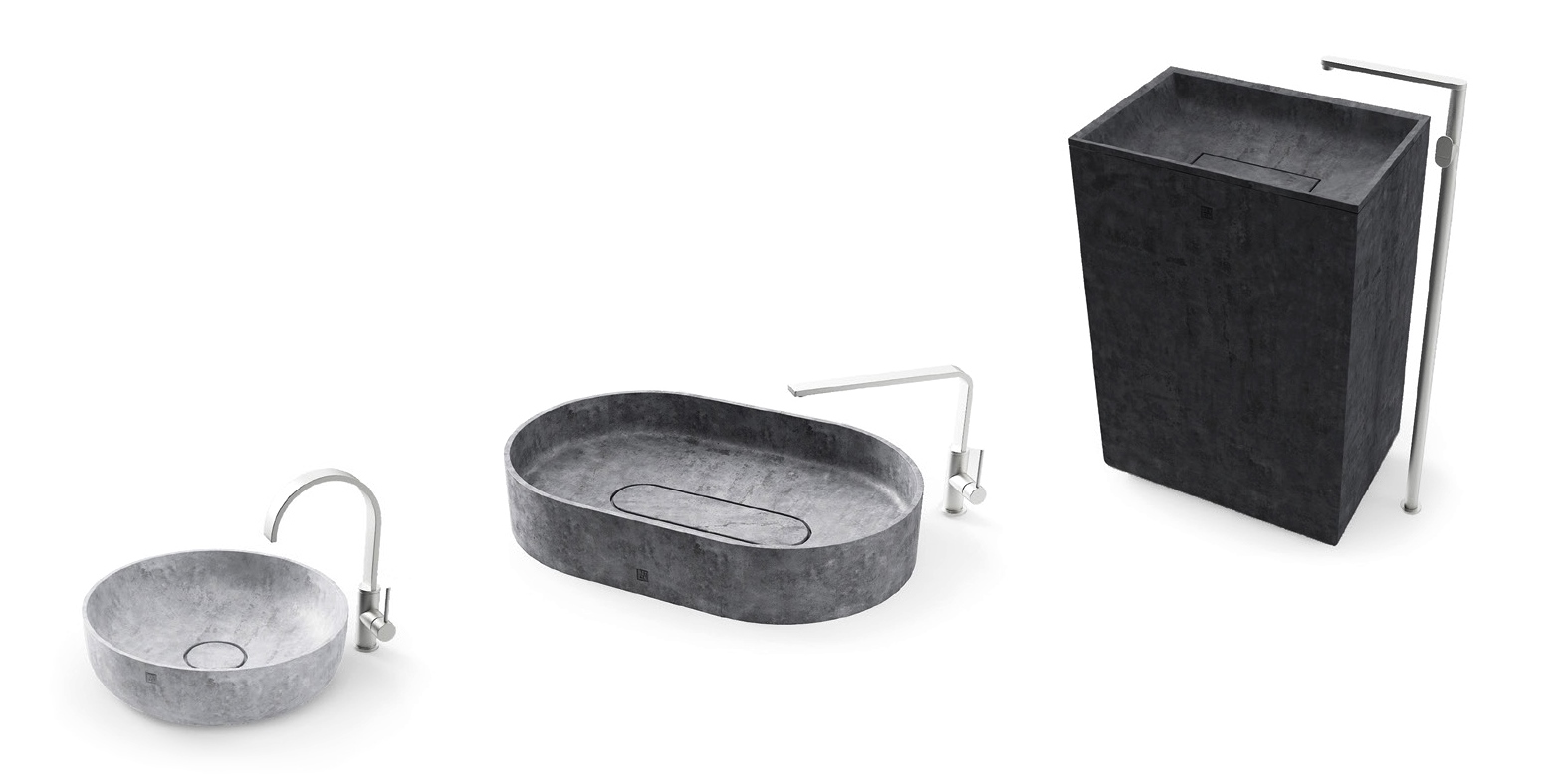 WB603GRAFIT Накладная раковина на столешницу  круглая BetOn  - Вид №2