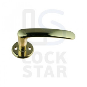 Ручка дверная 27K Zn/ME (4/008) блестящая латунь Santreyd LK01-925