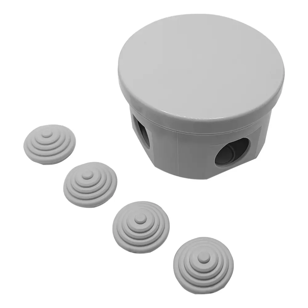 Распределительная коробка открытая Mirkl 90x55 мм 4 ввода цвет серый STLM-2052019 - Вид №2