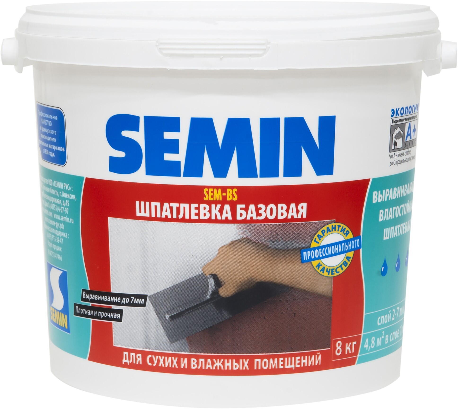 16420405 Шпаклёвка базовая , 8 кг SEM-BS STLM-0006841 SEMIN