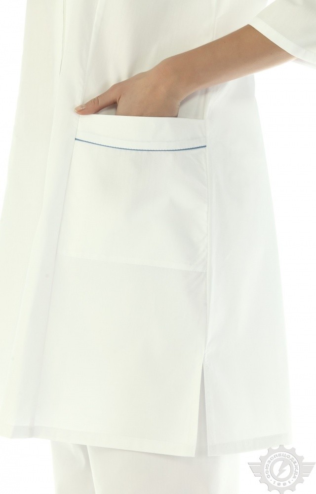 63685 Халат "Сервис-Люкс" белый  Медицинская одежда  размер 50/158-164 Спецодежда  - Вид №4