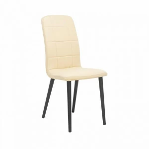 Стул мягкий с коричневыми ножками кремовый Leset "Айсен Крем" IMPEX  00-3967286 Бежевый;коричневый