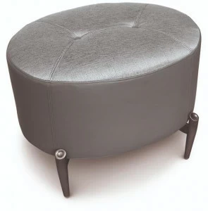 Bellotti Ezio Овальный пуф из ткани и кожи Gea 2018-77