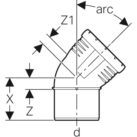 393.722.14.1 Отвод Geberit Silent-Pro Geberit  - Вид №2