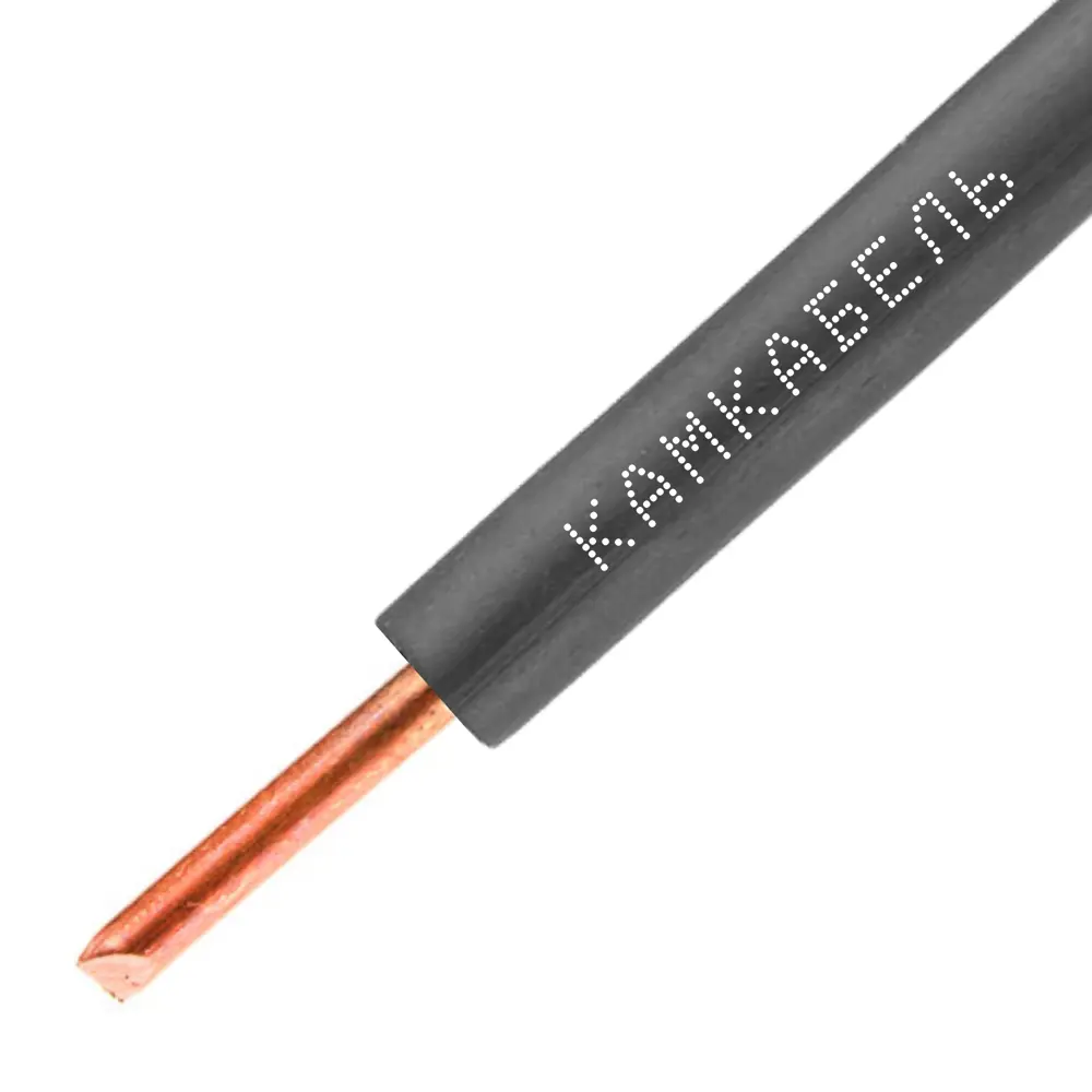 Провод Камкабель ПУВ 1x10 на отрез ГОСТ цвет черный STLM-2077802