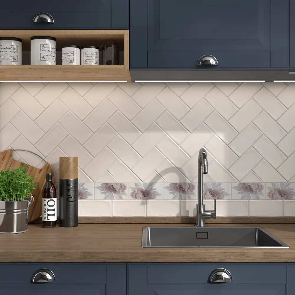 Декор Kerama Marazzi Тортона: серо-розовая плитка для ванной и кухни 86360095 STLM-0947388 - Вид №3