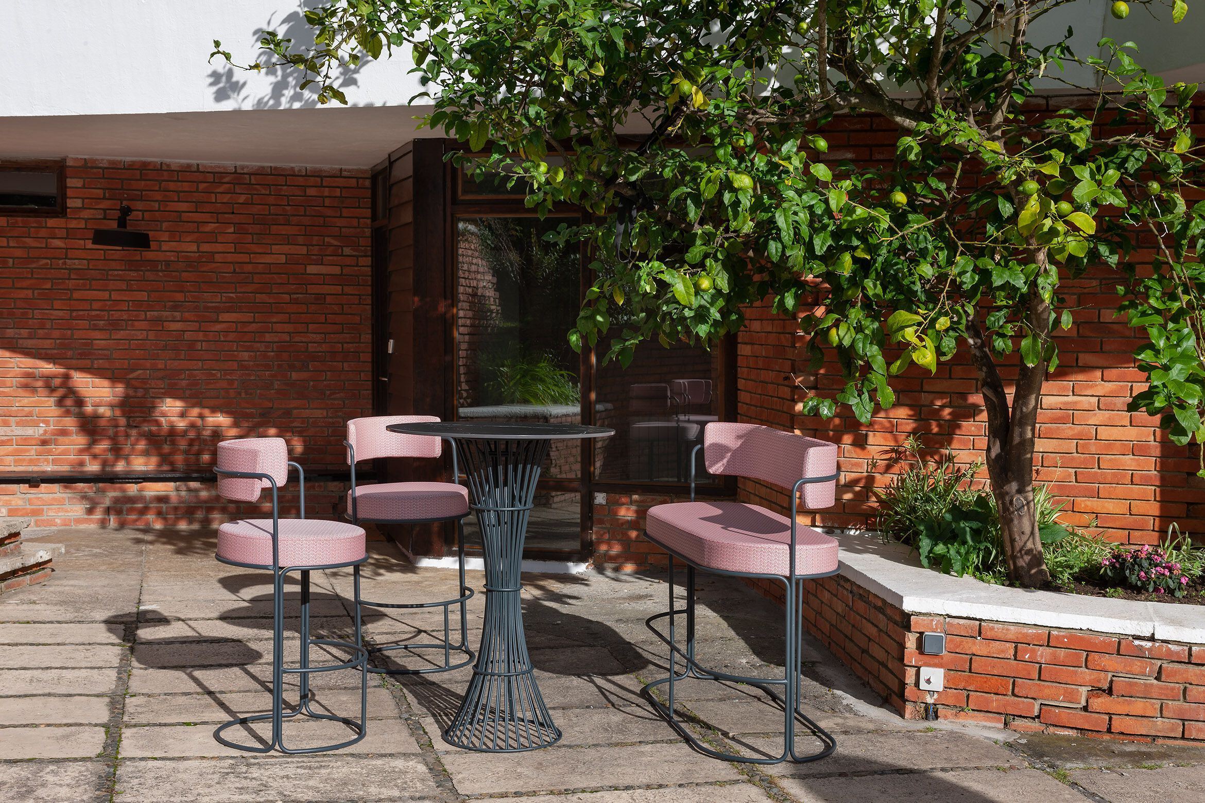 Тканевая садовая скамейка со спинкой iSimar Paradiso ARCH-00147657 - Вид №5