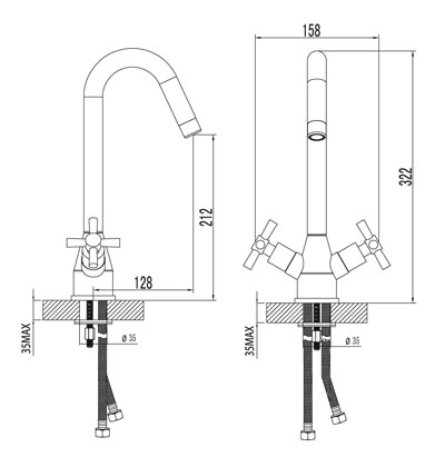 LM2204C Смеситель для кухни LEMARK  - Вид №1