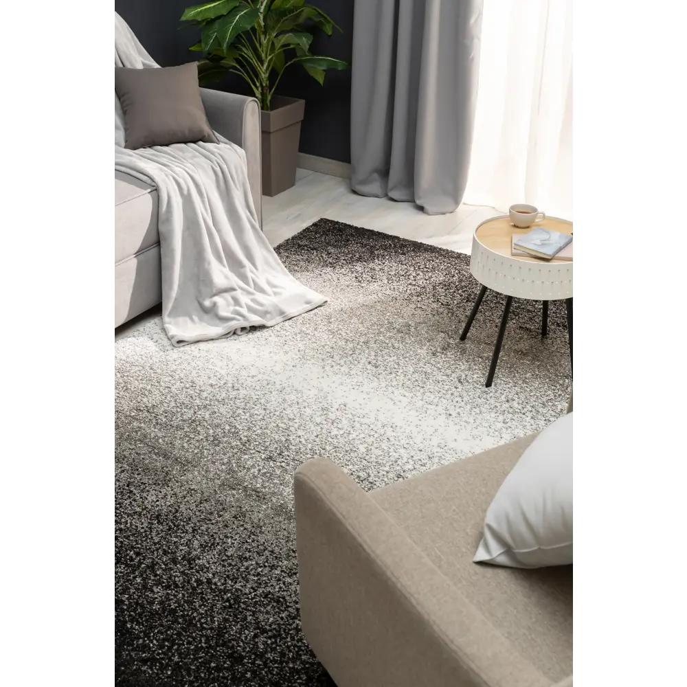 Ковер полипропилен Флоу L002 100x200 см цвет темно-серый MERINOS STLM-2203737 - Вид №4