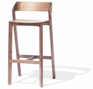 TON Высокий табурет из массива дерева со спинкой Merano 311403