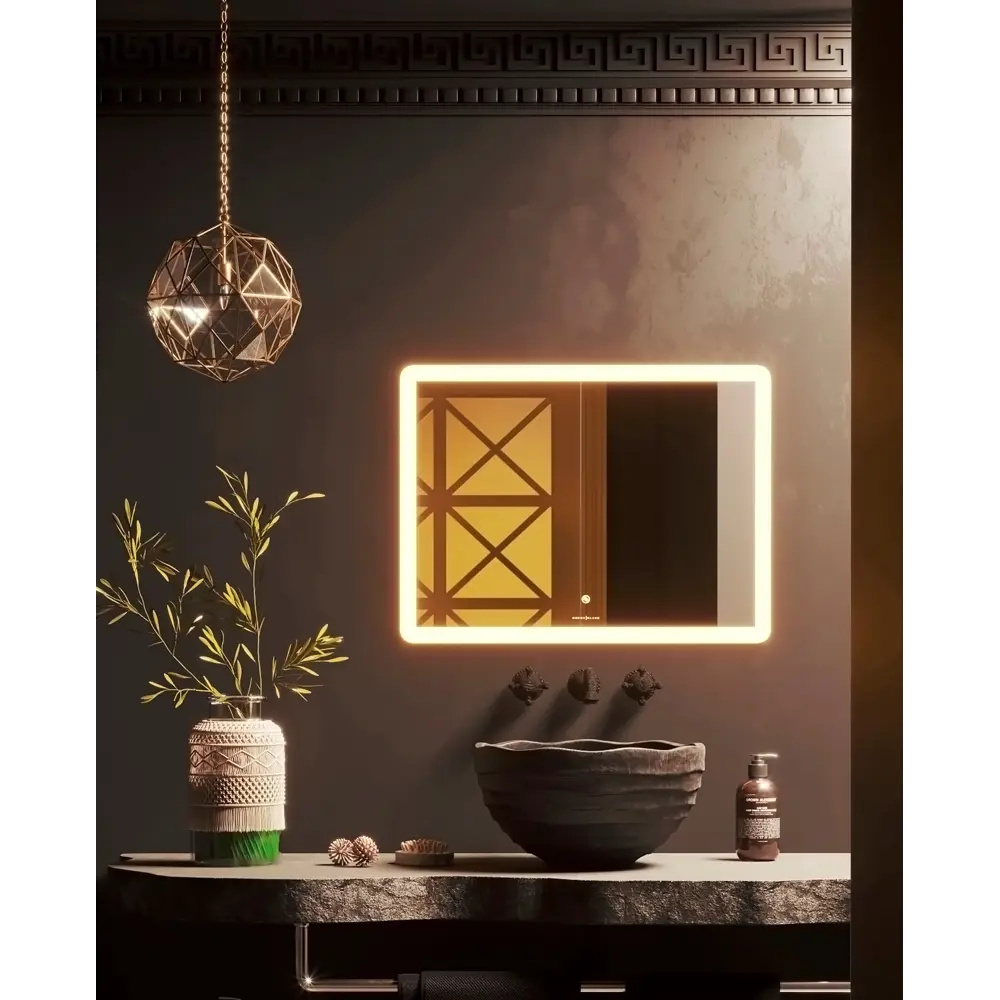 Зеркало для ванной Omega Glass Тип 4 SD614 с подсветкой 50x60 см прямоугольное STLM-2151015