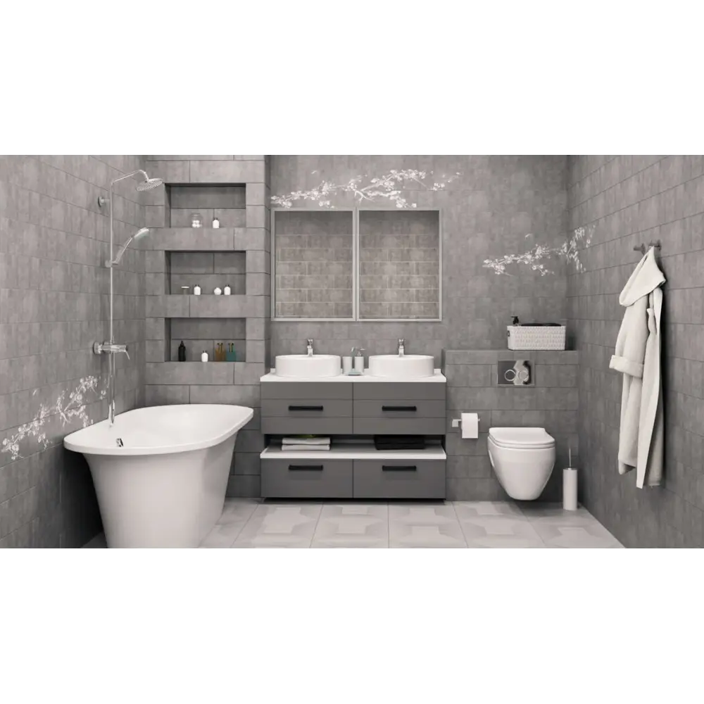 Керамогранит Sakura 60x15 см цвет тёмно-серый, 4 шт. 82109574 STLM-2087760 BELANI  - Вид №7