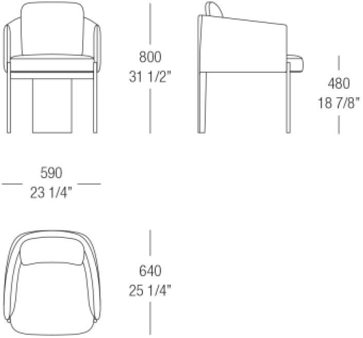 MisuraEmme Стул с обивкой и подлокотниками Misuraemme sun-id-1346328 - Вид №9