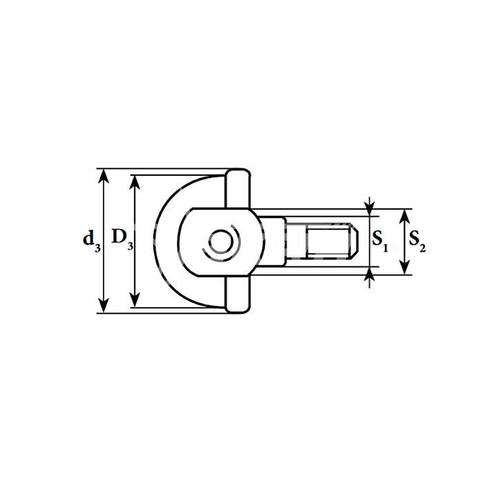 IS2537 Шарнирный наконечник SQL8CRS ISKRA  - Вид №2