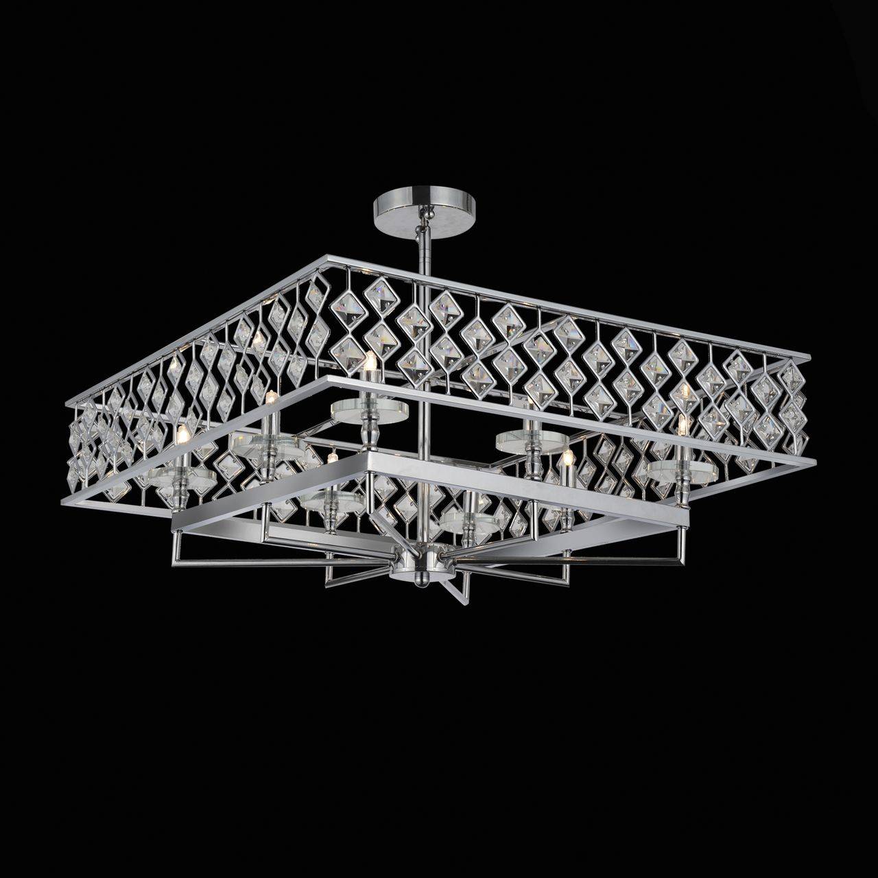 Потолочная светодиодный люстра ST Luce SL784.103.08 ST LUCE ДИЗАЙНЕРСКИЕ 059026 Хром;прозрачный  - Вид №1