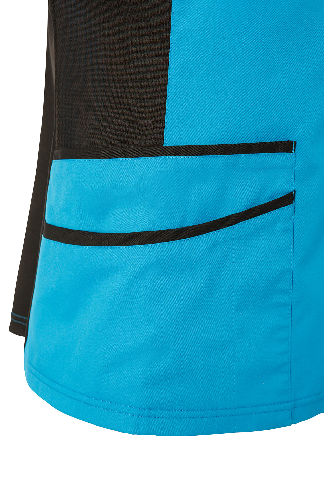 5048421 Блуза ОРИОН женская бирюза-черная  Медицинская одежда  размер 56-58/170-176 Спецодежда  - Вид №3