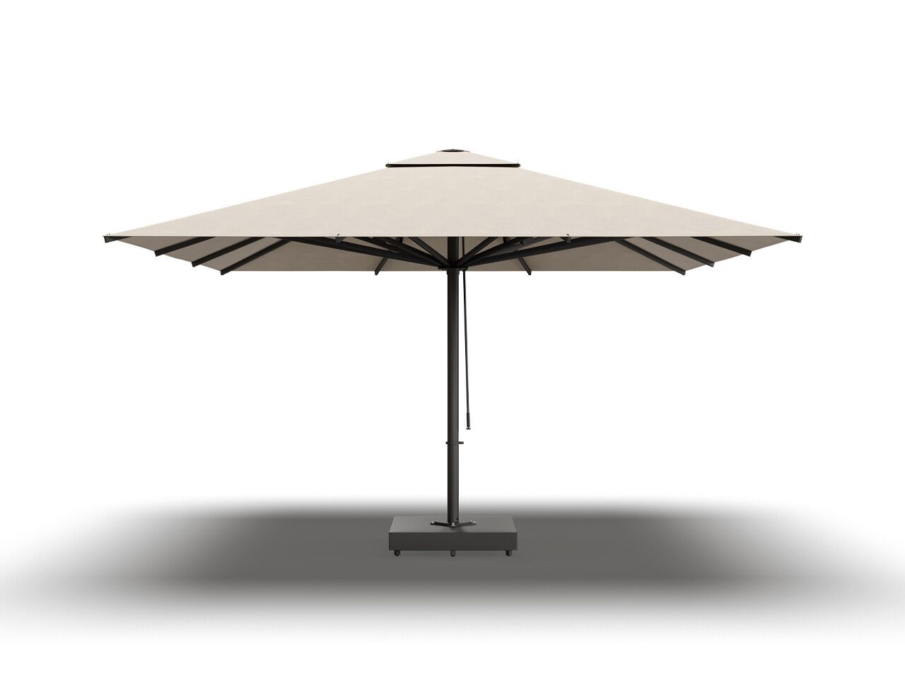 Моторизованный алюминиевый зонтик и акриловая ткань Crema Outdoor ADONE EVO ARCH-00032209 - Вид №2