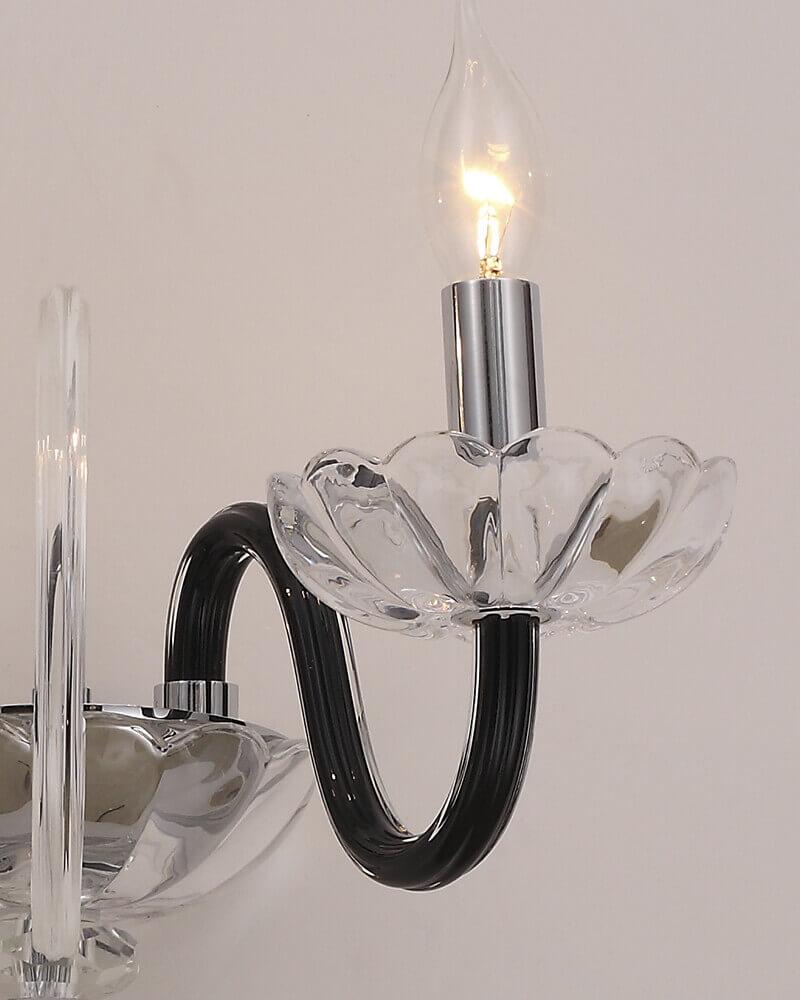Бра настенное черное Lumien Hall "Дайом" 2023/2W-BKCR LUMIEN HALL СВЕЧА 00-3931585 Черный  - Вид №1