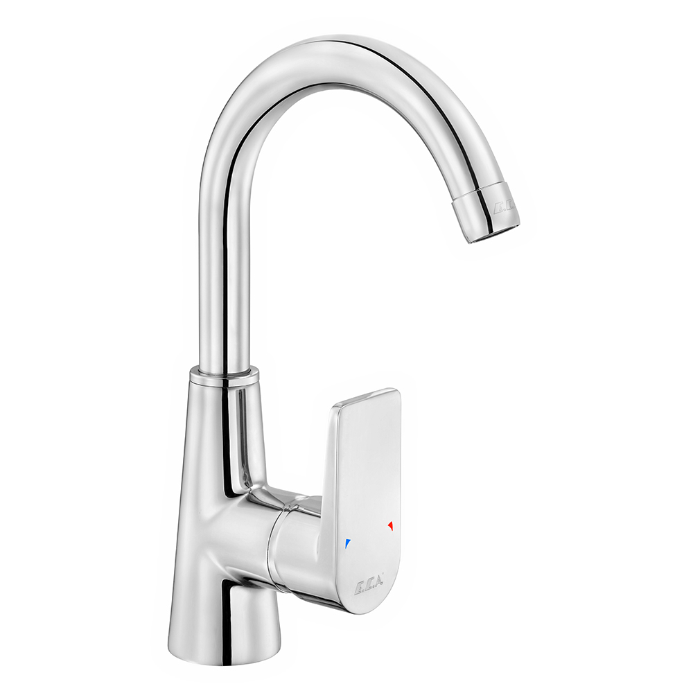 102188118st  Смеситель для раковины Dalia Swan Pipe - экономия воды Eca  - Вид №1