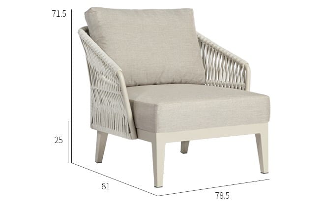 Тканевое садовое кресло с подлокотниками VINEKO Mia ARCH-00047860 - Вид №6