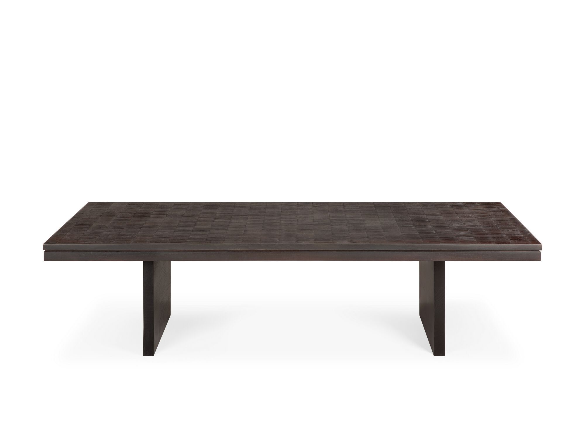 Прямоугольный журнальный столик из тикового дерева Ethnicraft Grooves ARCH-00053821 - Вид №1