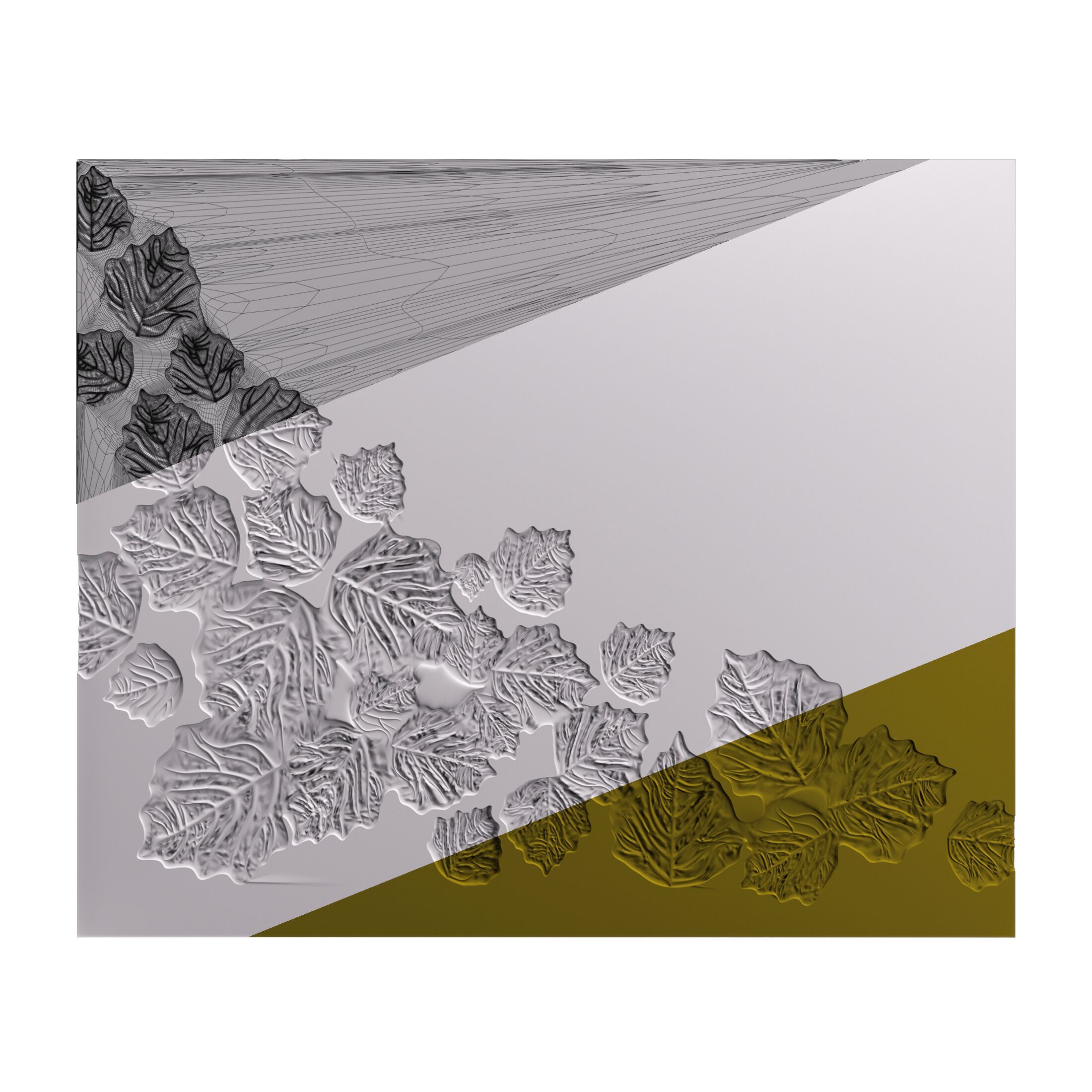 Трехмерная декоративная гипсовая панель WallDeco BIRCH ARCH-00056230 - Вид №2