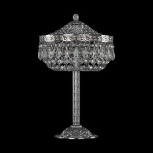 Лампа настольная хрустальная 42х25х25 см никель Bohemia Ivele 19011L6/25IV Ni BOHEMIA IVELE КЛАССИЧЕСКИЕ 00-3889206 Прозрачный;серебро