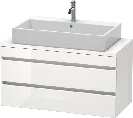 DS530902222 Тумбочка для компактной консоли DuraStyle #DS5309 1000 x 478 мм Белый глянцевый декор Duravit - Вид №2