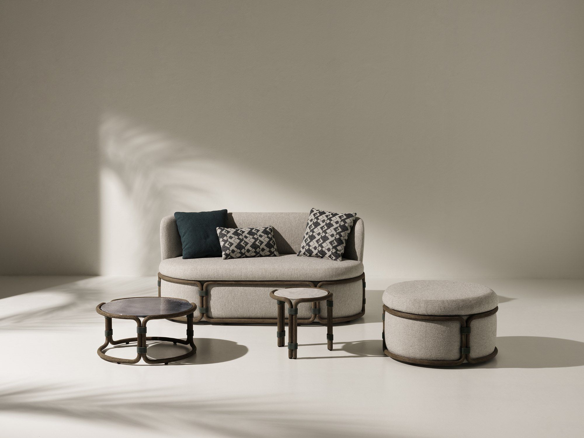 2-местный тканевый диван Ethimo Rotin ARCH-00106757 - Вид №1