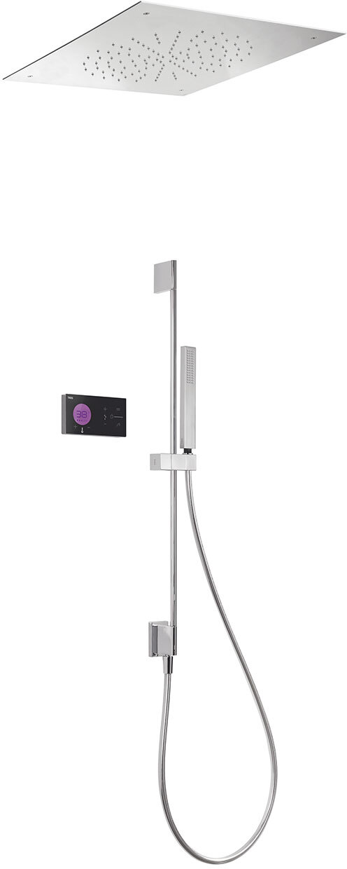 SHOWER TECHNOLOGY Kit de grifo termostático electrónico empotrado de 2 vías Shower Technology Blue Edition para ducha-09288581 TRES