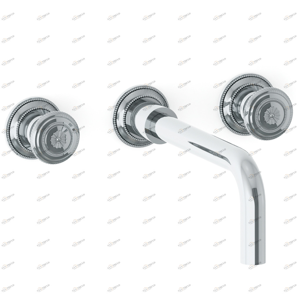 C36-1303 C36-1303 Настенный комплект для раковины на 3 отверстия ДРАГОЦЕННОСТЬ Cristal & Bronze BIJOU 