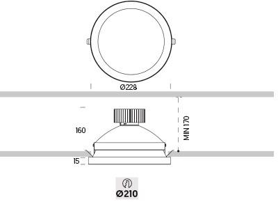 ONOK Lighting Встраиваемый светодиодный точечный светильник Ringo sun-id-1402150 - Вид №1