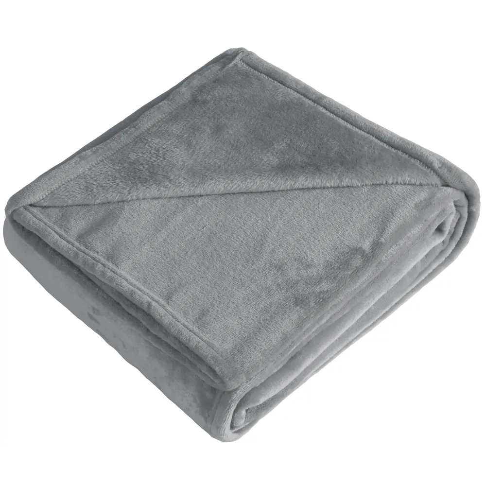 Плед Mataro 180x200 см велсофт цвет серый СТОЛИЦА ТЕКСТИЛЯ STLM-2184648