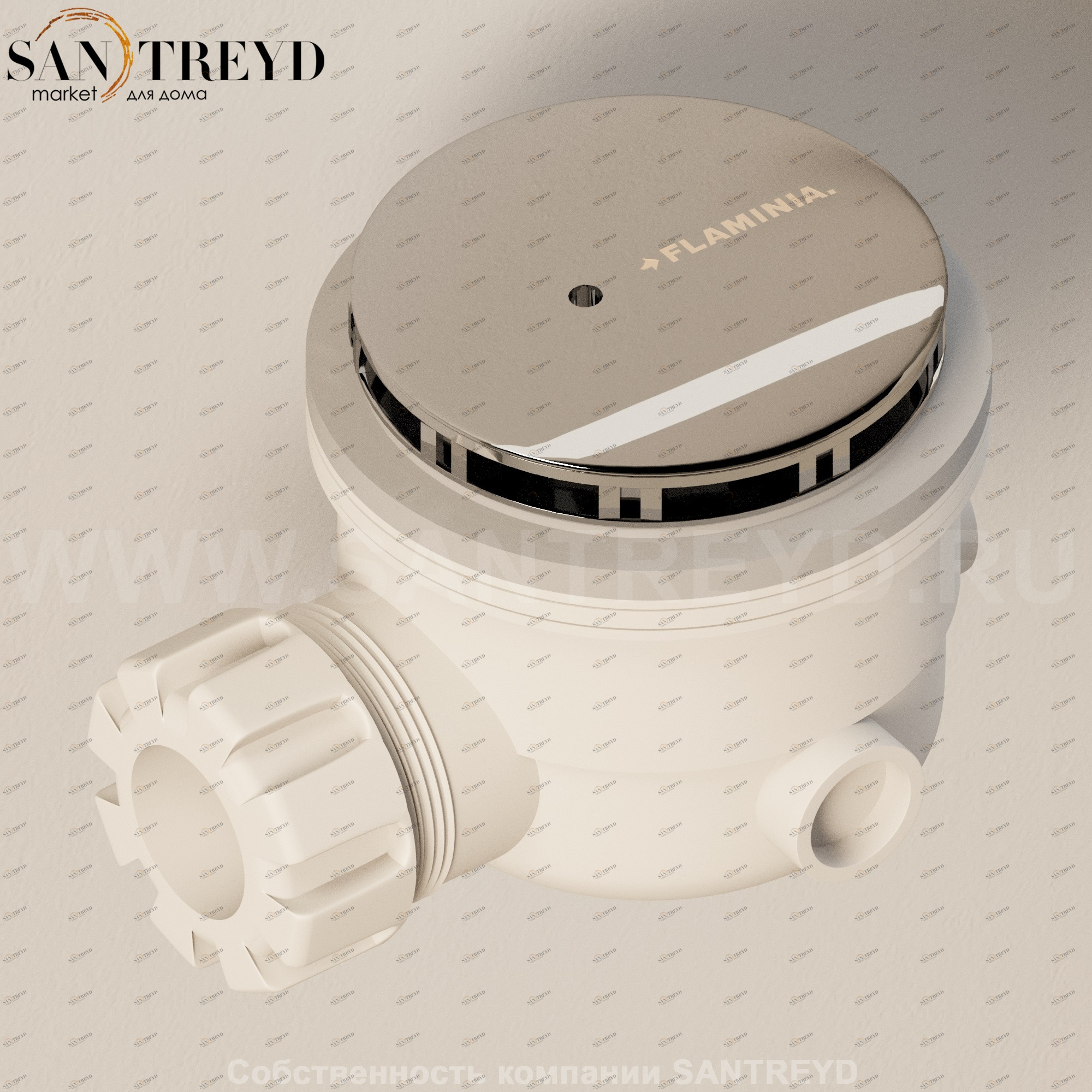 RICAMBI Хромированная крышка для душевого донного клапана CPPL.CR Santreyd 