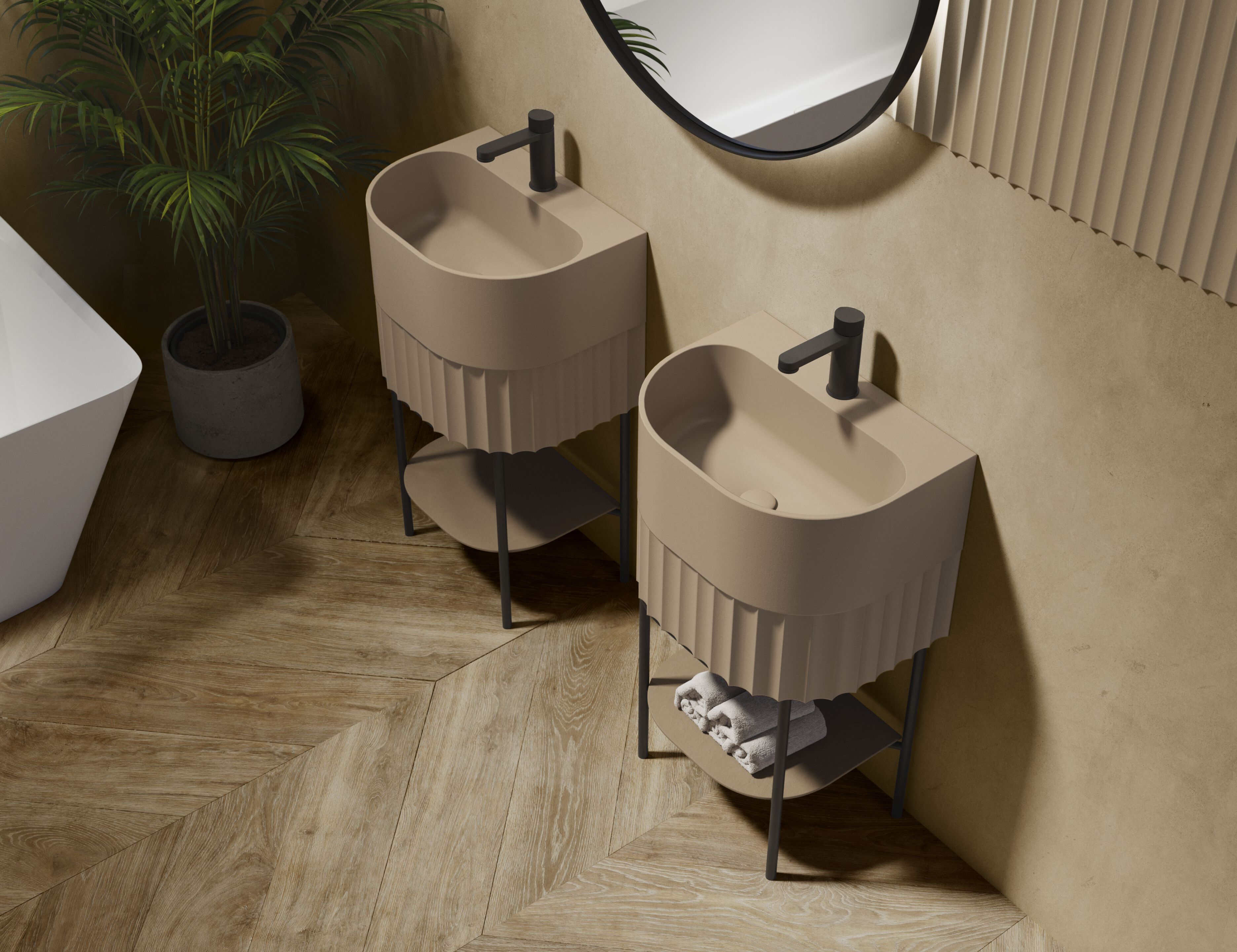 Раковина с овальной консолью в Akron© Acquabella Underwater ARCH-00119436 - Вид №1