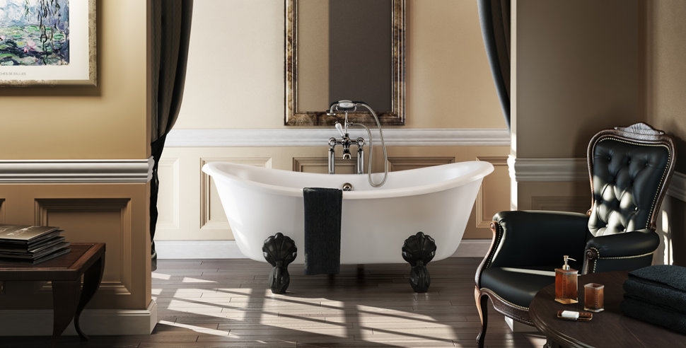 Ванна акриловая Bateau двусторонняя с ножками E10 WHI Bateau Burlington T10F, E10 WHI - Вид №1