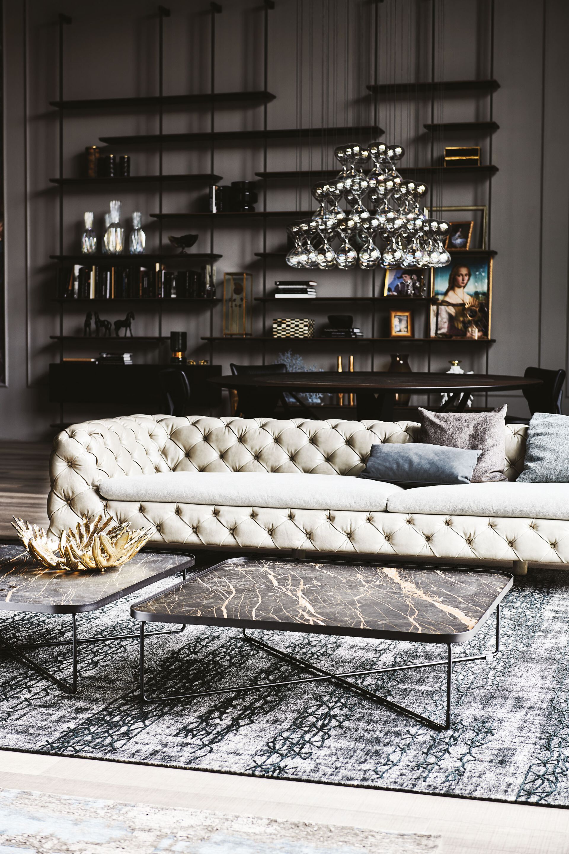 Квадратный металлический журнальный столик и керамическая столешница Cattelan italia BENNY KERAMIK ARCH-00120877 - Вид №4