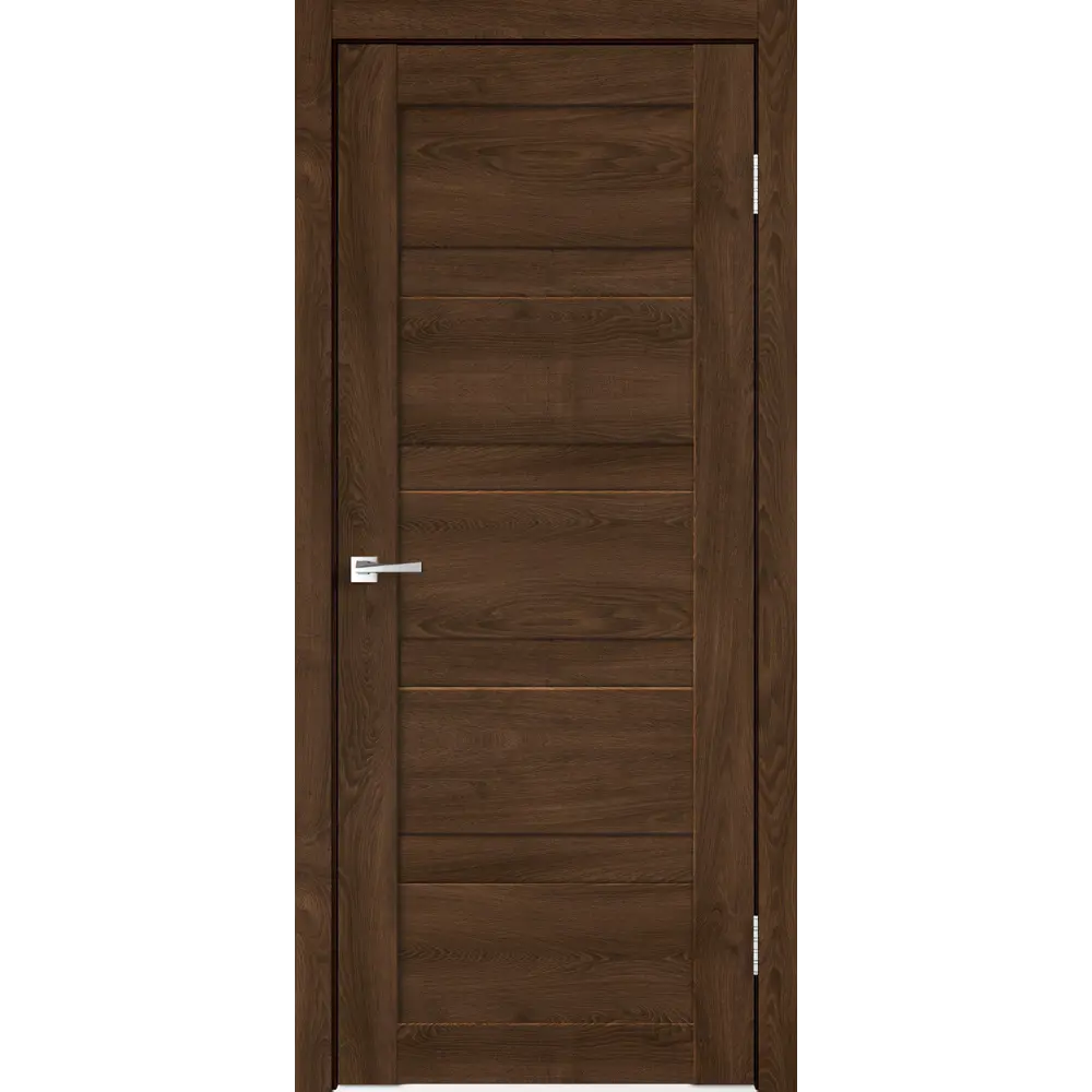 Комплект двери Лайн глухая 90x200 см Hardflex цвет дуб тернер венге с добором 100 мм 89429196 STLM-2177629 VELLDORIS 